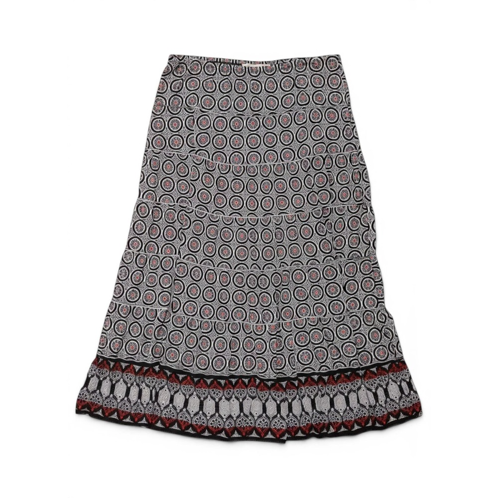 Studio M Tiered Midi‎ Skirt Women L Boho Style Peasant Business Casual Festival
